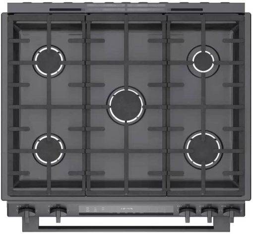 Bosch 800 Series 30" Black Stainless Steel Slide-In Gas Range - Image 7