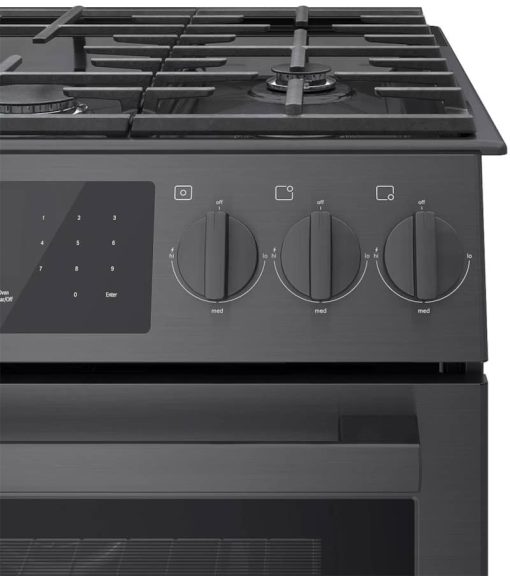 Bosch 800 Series 30" Black Stainless Steel Slide-In Gas Range - Image 8