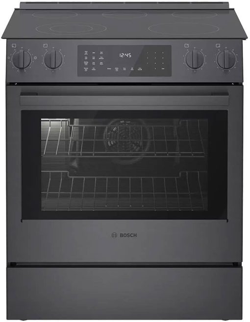 Bosch 800 Series 30" Black Stainless Steel Electric Slide-In Range