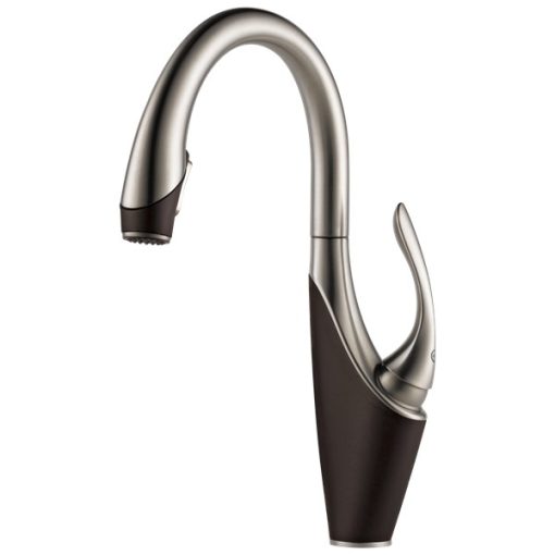 Vuelo Single Handle Pull-Down Kitchen Faucet - Cocoa Bronze/Stainless