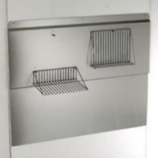 30" Backsplash with shelves in Stainless Steel