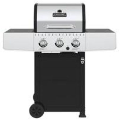 GrillPro 3-Burner Stainless Steel & Black 30,000 BTU LP Gas Grill