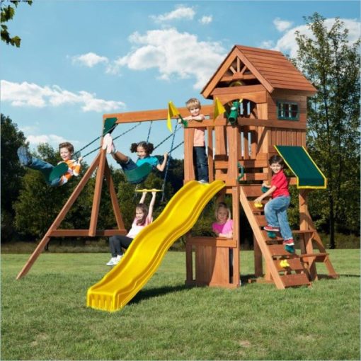 Swing N Slide Jamboree Fort Wood Complete Swing Set Kit