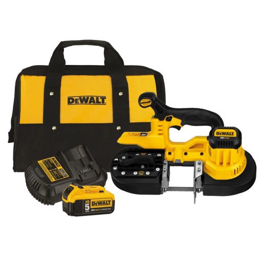 20 V MAX Portable Band Saw with 5.0 Ah Battery Charger Kit with Bag