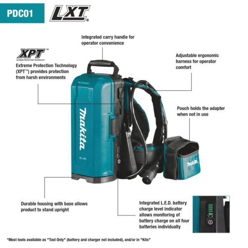 Makita ConnectX LXT X2 LXT & XGT Portable Backpack Power Supply - Image 7