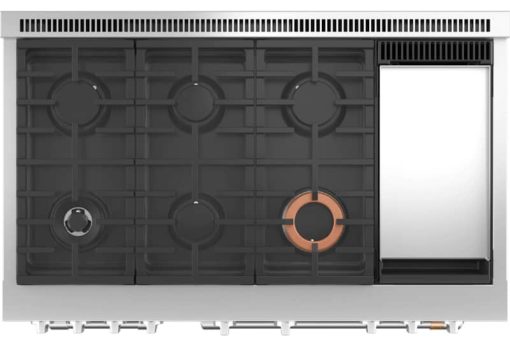 Cafe 48" Matte Black Smart Dual-Fuel Commercial-Style Range with 6 Burners and Griddle - Image 4