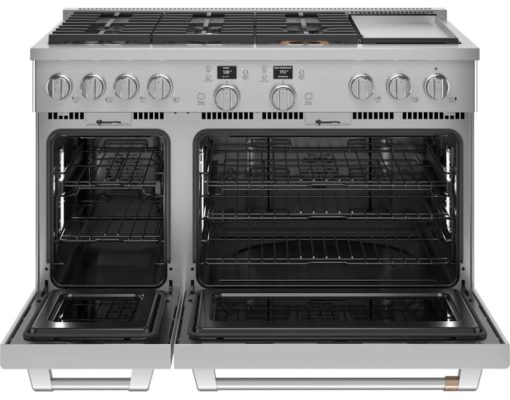 Cafe 48" Stainless Steel Smart Dual-Fuel Commercial-Style Range with 6 Burners and Griddle - Image 2