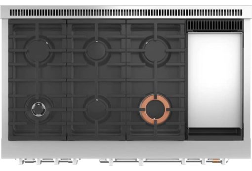 Cafe 48" Stainless Steel Smart Dual-Fuel Commercial-Style Range with 6 Burners and Griddle - Image 4