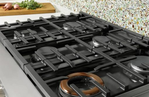 Cafe ADA 48" Stainless Steel Commercial-Style Natural Gas Rangetop With 6 Burners And Griddle - Image 5