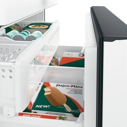 23.1 cu ft French Door White Refrigerator - Image 4