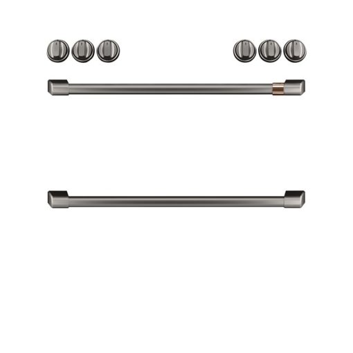 Cafe Front Control Gas Knobs and Handles - Brushed Black