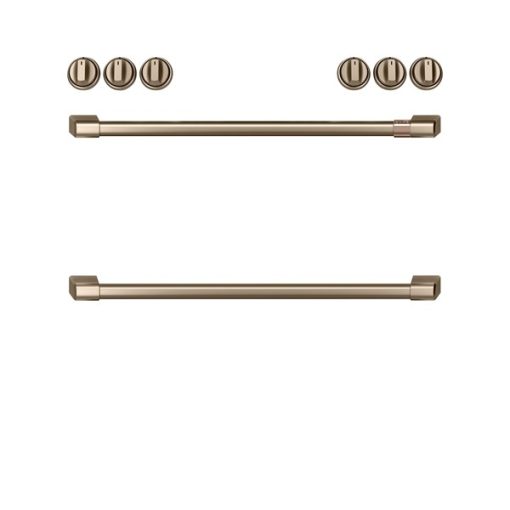 Cafe Front Control Gas Knobs and Handles - Brushed Bronze