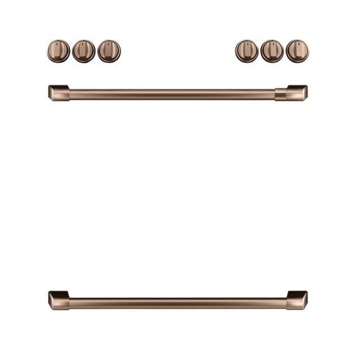 Cafe Front Control Gas Knobs and Handles - Brushed Copper