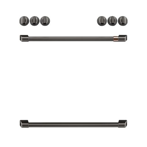 Front Control Induction Knobs and Handles - Brushed Black