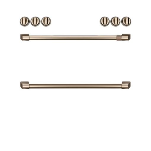 Front Control Induction Knobs and Handles - Brushed Bronze