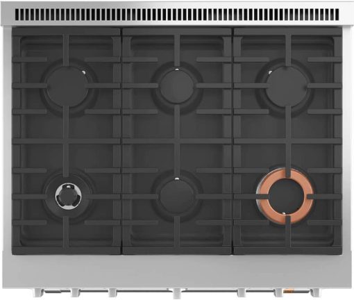 Cafe ADA 36" Matte Black Smart Commercial-Style Gas Range With 6 Burners - Image 4