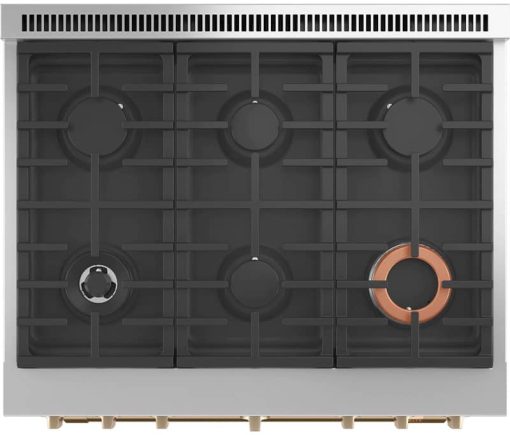Cafe ADA 36" Matte White Smart Commercial-Style Gas Range With 6 Burners - Image 4