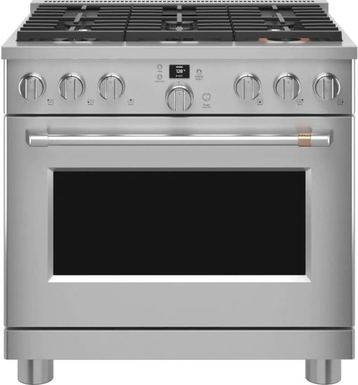 Cafe ADA 36" Stainless Steel Smart Dual-Fuel Commercial-Style Natural Gas Range With 6 Burners