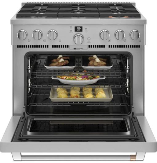 Cafe ADA 36" Stainless Steel Smart Dual-Fuel Commercial-Style Natural Gas Range With 6 Burners - Image 3