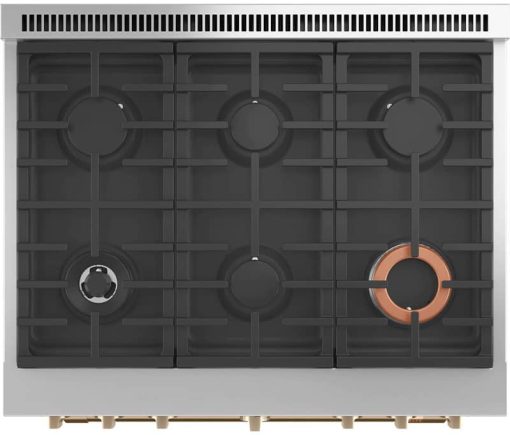 Cafe ADA 36" Matte White Smart Dual-Fuel Commercial-Style Natural Gas Range With 6 Burners - Image 4