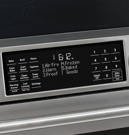 Cafe ADA 30" Stainless Steel Smart Front-Control Radiant & Convection Slide-In Electric Range - Image 11