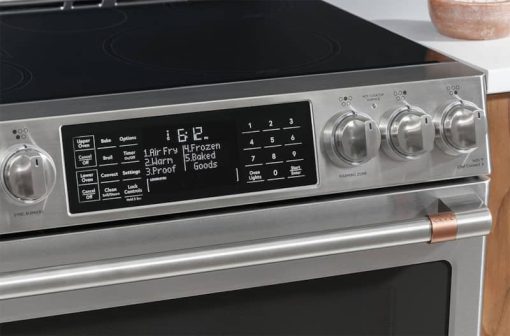 Cafe ADA 30" Stainless Steel Slide-In Front Control Induction & Convection Double Oven Range - Image 17