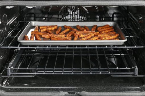 Cafe ADA 30" Stainless Steel Slide-In Front Control Induction & Convection Double Oven Range - Image 10