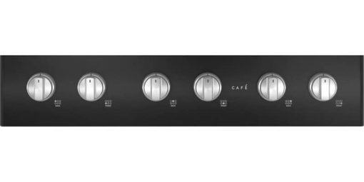 Cafe ADA 36" Matte Black Commercial-Style Natural Gas Rangetop With 6 Burners - Image 3