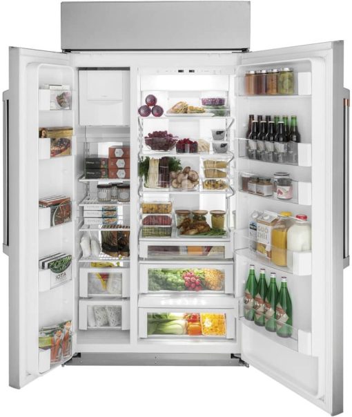 Cafe 42" Stainless Steel Smart Built-In Side-By-Side Refrigerator - Image 2