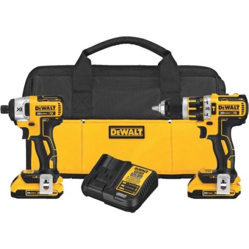 DEWALT 2-Tool 20V MAX XR Lithium-Ion Brushless Hammer Drill Driver & Impact Driver Cordless Tool Combo Kit