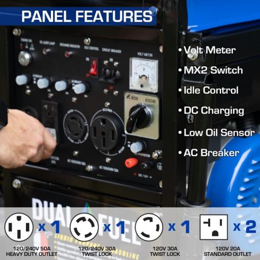 10000-Watt Dual Fuel Hybrid Portable Generator - Image 4
