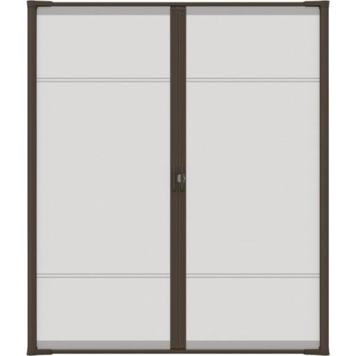 Larson Brisa 68 In. To 72 In. W x 80 In. to 81 In. H Double Door Brown Retractable Screen