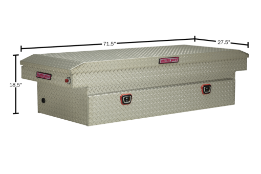 Weather Guard Saddle Truck Tool Box Aluminum Full Extra Wide Clear - Image 5