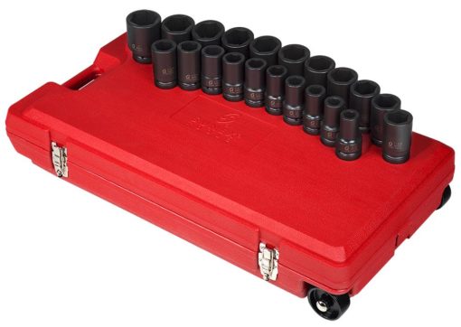 1 In. Drive SAE Deep Impact Socket Set 21 pc.