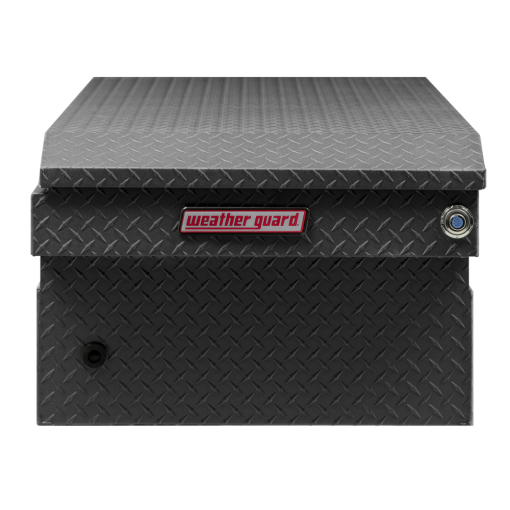 Weather Guard Saddle Truck Tool Box Aluminum Full Extra Wide Textured Matte Black - Image 4