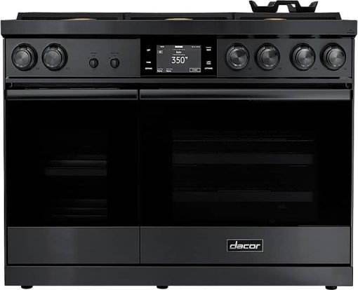 Dacor Contemporary 48" Graphite Stainless Steel Natural Gas Dual-Fuel Steam Range