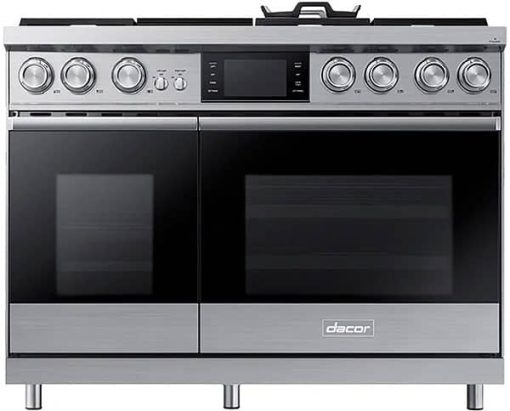 Dacor Contemporary 48" Silver Stainless Steel Dual-Fuel Liquid Propane Steam Range With Griddle - Image 3