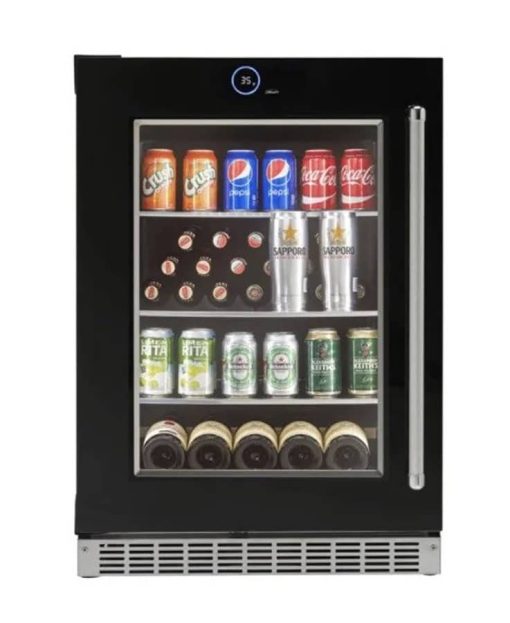 Danby Silhouette Reserve 24" Black Stainless Steel Frame Left-Hinge Beverage Center