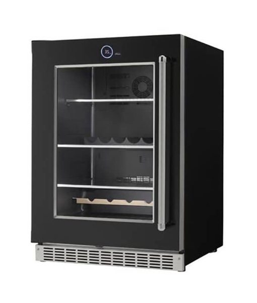 Danby Silhouette Reserve 24" Black Stainless Steel Frame Left-Hinge Beverage Center - Image 3