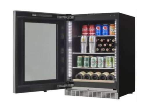 Danby Silhouette Reserve 24" Black Stainless Steel Frame Left-Hinge Beverage Center - Image 2