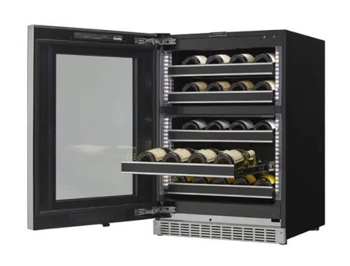Danby Silhouette Reserve 24" Black Stainless Steel Frame Left-Hinge Under-Counter Wine Cellar - Image 2