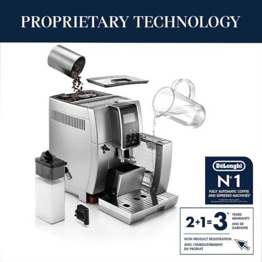 DeLonghi Dinamica w/ LatteCrema Silver Automatic Coffee & Espresso Machine - Image 6