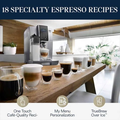 DeLonghi Dinamica w/ LatteCrema Silver Automatic Coffee & Espresso Machine - Image 3
