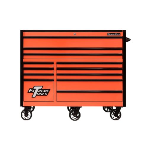 Extreme Tools 55" Orange Roller Cabinet with Black