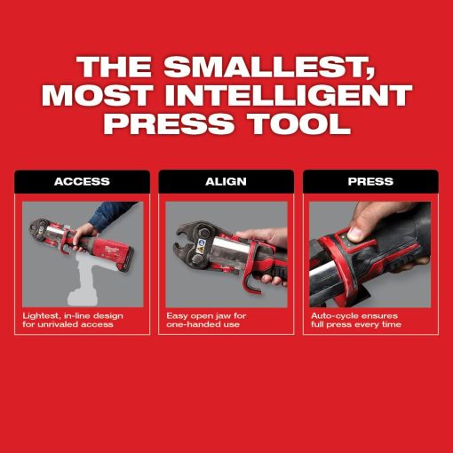 Milwaukee M18 FORCE LOGIC Press Tool Kit with One-Key with 1/4"-7/8" Streamline ACR Jaws - Image 3