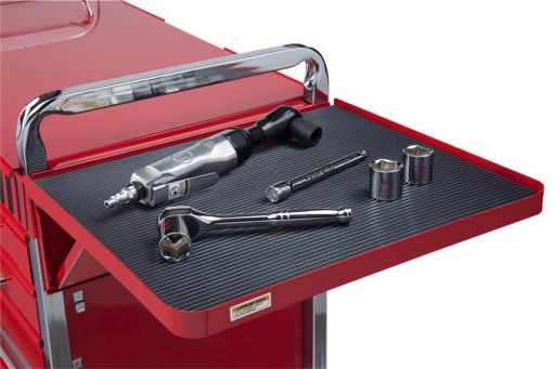 Professional 5 Drawer Service Cart w/Locking Top Red - Image 3