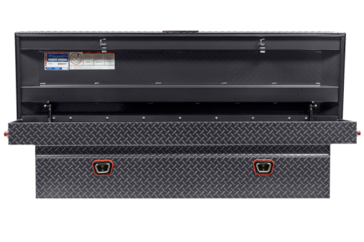 Weather Guard Saddle Truck Tool Box Aluminum Full Standard Gunmetal Gray - Image 2