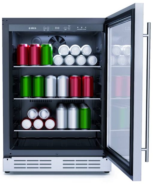 Elica 24" Stainless Frame Single Door Single Zone Beverage Center - Image 2