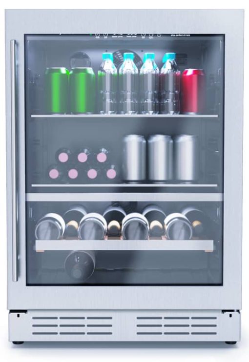 Elica 24" Stainless Frame Single Door Dual Zone Beverage & Wine Center