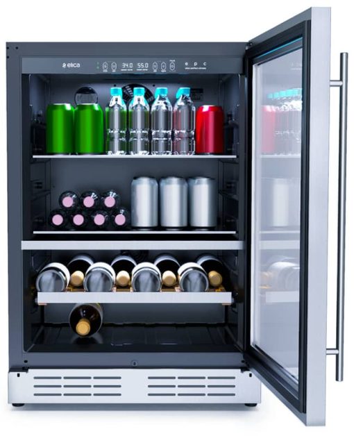 Elica 24" Stainless Frame Single Door Dual Zone Beverage & Wine Center - Image 2